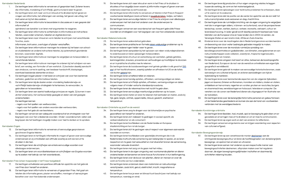 kerndoelen